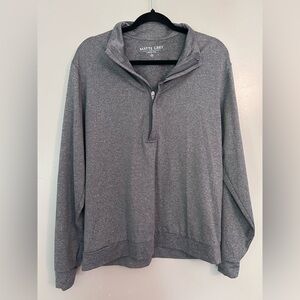 Matte Grey Men’s Half-Zip Pullover Sweater - Gray